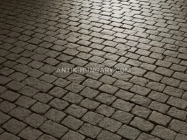 Fűrészelt-forgácsolt gránit térkő Verde Oliva fénykép 2