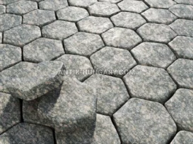 Megdöntött gránit térkő Leopard Grey fénykép 2