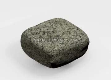 Megdöntött gránit térkő Verde Oliva fénykép 1